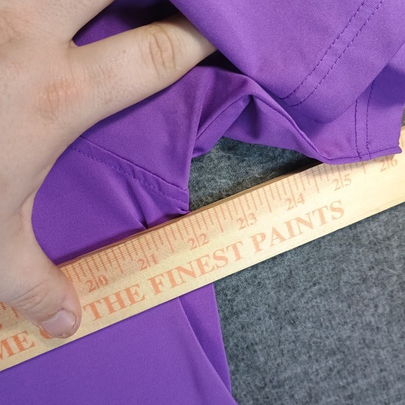 FootJoy Golf Shirt Polo Mens Medium Purple Performance Logo The Ridge - Picture 9 of 11